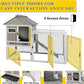 94''L Rabbit Hutch Outdoor Chicken Coop with Run, Wooden Indoor 2 Story Bunny House with Waterproof Roof, Pull Out Tray, Guinea Pig Rabbit Duck Cage for Small to Medium Animals and Pet Lover, Gray