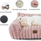 Bedsure Cute Cat Couch for Pets - Fluffy Small Dog Sofa with Premium Soft Corduroy Fleece, Pet Sofa with Removable Washable Cover, Supportive Dog Couch Bed for Small Medium Dogs, 30inch, Blush Pink