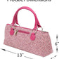 Wine Clutch Bag (Thermal Insulated) Trendy Women’s Carry Tote | Holds Red & White 750mL Bottles | Trendy Fashion | Incl. Portable Waiter-Style Corkscrew (Pink Tweed)