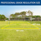 Professional Volleyball Net Set Heavy Duty for Outdoor Backyard Portable with Aluminum Adjustable Height Scoring Poles, Regulation Nets System for Tournament, Grass
