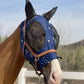 Horse Fly Mask Super Comfort Horse Fly Mask Elasticity Fly Mask with Ears We Only Make Products That Horses Like… (Midnight Blue, L)