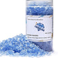 TWINKLING High Luster Fire Glass Gravel Stone Glitter,Broken Glass,Fire Gems Chips,Crushed Glass for Fire Pit Crafts Resin Art Aquarium Garden Decoration,3-6mm,1-Pound Jar (Light Blue)