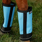 Warrior Fly Boots for Horses - Breathable Mesh Horse Boots for Fly Protection & Leg Comfort - Set of 4 (The Warrior, Light Blue)