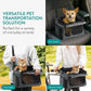 Navaris Pet Carrier for Bikes - Bike Basket Dog Carrier - Ideal Carriers for Small to Medium Dogs Up to 10kg (22lbs) - Drawstring Bag with Secure Locks and Strap - Grey