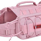 ONETIGRIS Dog Backpack for Medium & Large Dogs, Nylon Backpack for Dogs Tactical Pet Backpack with Side Pockets for Hiking Walking Training Running (Pink, Medium)