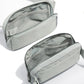 ODODOS Unisex Mini Belt Bag with Adjustable Strap Small Fanny Pack for Workout Running Traveling Hiking, Light Grey