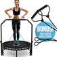 Jumpzylla Fitness Trampoline 40" or 48" | Foldable Mini Rebounder Trampoline for Adults with Bar | Durable, Quiet, Low-Impact Exercise Equipment for Indoor and Home Workouts (550 LBS Capacity)