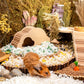 Niteangel Aspen Shaving Hamster Beddings for Syrian Dwarf Hamster Gerbil Mice Degu Rat Rabbit Bunny Guinea Pig Chinchilla Hedgehog or Other Small Pets (36L - White/Green Paper Bedding)