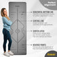 Robust Non-Slip Yoga Mat with Strap, 1/4" Thick TPE Eco-Friendly Workout Mat for Yoga with Position Lines and Texture Surface, Gym Mat for Women, Men, Pilates and Exercises Anti-Tear Sweat-Proof Exercise Mat