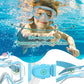 W WSTOO Kids Swim Goggles with Nose Cover,Snorkel Diving Swimming Mask for Youth 5-15,HD 3-Window Wide Vision Anti-Shattered Lens Anti-Fog&Leak