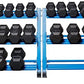 REP Fitness Rubber Hex Dumbbell Set, Adjustable Weight Pairs, Home Gym Equipment, Strength Training For Men Women, Black Coated Grips, Workout Rack Storage Optional, Heavy Lb Free Weights
