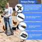 Chicken Poop Scooper & Rake 2-in-1, 304 Stainless Steel Shovel Head, Chicken Litter Scoop with Handle for Chicken Coop & Pet Waste Cleaning, Litter Sifting Shovel (35 to 65") US Patent Pending (Black)