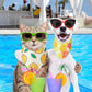 100 Pcs Fruit Dog Bandanas Bulk Summer Bandanas for Dogs Hawaiian Soft Bibs Adjustable Triangle Scarf for Small Medium Large Pet Costume