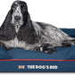 The Dog’s Bed Orthopedic Dog Bed Medium Blue Oxford with Red Trim UK Flag Dog Bed 30x23.5, Memory Foam, Pain Relief, Post Surgery, Lameness, Veterinary Approved, Waterproof Washable Cover Cover