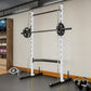 Soozier Squat Rack with Pull-Up Bar, Adjustable Power Rack with Barbell Bar, Multi-Functional Bench Press Rack for Home Gym Strength Training