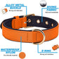 Didog Soft Padded Dog Collars for Small Dogs, Lightweight and Breathable Dog Collar with Metal Buckle, Orange, M