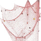 Nature Fish Net Wall Decoration with Shells, Ocean Themed Wall Hangings Fishing Net Party Decor for Pirate Party,Wedding,Photographing Decoration (Pink)