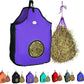 Majestic Ally 1200 D Hay Feeder Tote Bag for Horses, Sheep with Reflective Trim- Reduces Waste - Comes with 36” Hay Net (Purple)