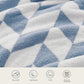 Snuggle Sac Twin Size Blue Blankets for Bed, Super Soft Warm Blankets Oversized Cozy Knit Fuzzy Blanket for Living Room, Chevron Blue,60x80 inches