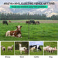 Electric Fence Netting, 49.6" H x 164' L, PE Net Fencing Kit with 14 Posts Double Spiked, Utility Portable Mesh for Sheep Hogs Goats Deer Dogs Lambs Used in Backyards Farms Ranches Patio, Green