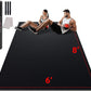 Large Exercise Mat for Home Workout,12‘x6’/10'x6'/9'x6'/8'x6'/7'x5'/6'x4' (7mm) Extra Thick Workout Mat, High-Density Gym Mat for Cardio, Jump Rope, MMA, Weights (Shoe-Friendly)