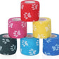 Vet Wrap Self Adhering Bandage Wrap Cohesive Bandage Multi-Function Wrap Tape for Dogs Cats Horses Birds Animals Non-Woven Strong Sports Tape for Wrist Healing Ankle Sprain & Swelling 6 Rolls