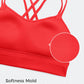 CRZ YOGA Softness Mold Womens Butterluxe Strappy Longline Sports Bra - Double Spaghetti Strap Workout Yoga Crop Top Athletic