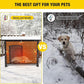Aivituvin Outdoor Dog House with Insulated Liner Waterproof Dog Kennel for Winter Cat House for Small & Medium & Large Dogs,Cats,Unique All-Around Iron Frame