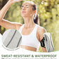 HiRui Arm Bag & Wrist Bag Phone Holder, Sports Running Armband for Gym, Cycling & Workout, Compatible with iPhone 16/15/14 Series, Samsung Galaxy & More, Reflective, Adjustable, Secure Fit (Gray)