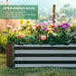 Land Guard 2 Pack 8×4×1ft Galvanized Metal Raised Garden Bed, Metal Planter Kit Box Outdoor for Deep-Rooted Vegetables, Flowers, Green and Herbs (Mid-Grey)