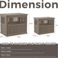 Dog House - Resin Outdoor Dog Kennel with Ventilated Design, Waterproof Dog Bed Shelter for Backyard, Garden & Patio