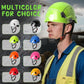 AOLAMEGS ABS Safety Hard Hat - ANSI Z89.1 Approved Safety Helmet with Visor Adjustable Vented Hardhat for Men Women Adults Safety Hardhats for Industrial Construction Work (Bright Yellow Clear Visor)