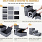 Bilibrara Dog Stairs for Small Dogs, Foldable Pet Steps for High Bed, Non-Slip 3-Step Cat Stairs with Storage, Condo and Fluffy Ball, Small Dog Indoor Ramp for Couch Window, 16'' H