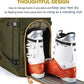 Unigear Ski Boot Backpack, 50L Travel Pack for Helmet, Goggles, Gloves, Skis, Snowboard & Accessories (Olive Green)
