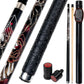 Collapsar CBP Pool Stick with 1X1 Hard Case,13mm Tip with Low Deflection Technology Billiard Cue,58" 2-Pieces 19-21 oz Professional Pool Cue Set