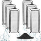 AQQA 6 Packs Aquarium Filter Cartridges with Activated Carbon - Remplacement Fish Tank Filters Cotton