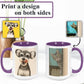 Personalized Coffee Mug, Custom Drawing Portrait Gift, Funny Customized Coffee Gift for Men & Women, Custom Mugs with Pictures, Purple 15oz Customized Ceramic Tea Cup