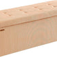 SONGMICS MAZIE Collection - Storage Ottoman Bench, Foldable Foot Rest, 15 x 43 x 15 Inches, End of Bed Bench, Storage Chest, Load 660 lb, Living Room, Bedroom, Entryway, Apricot ULSF604O01