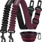 COOYOO Dog Seat Belt,3 Piece Set Retractable Dog Car Adjustable Seatbelts for Vehicle Nylon Pet Safety Heavy Duty & Elastic & Durable Car Harness for Dogs