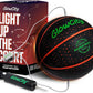 GlowCity Glow in The Dark Basketball for Teen Boy - Glowing Red Basket Ball, Light Up LED Toy for Night Ball Games - Sports Stuff & Gadgets for Kids Age 8 Years Old and Up. Great Gift for Boys & Girls