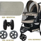 ROODO Pet Stroller Inner Pad for Exclusive Use,Original,Replaceable,Easy to Clean,Set of 3 pc(Khaki)