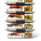 Rubbermaid Brilliance Meal Prep Containers, 2-Compartment Food Storage Containers, 2.85 Cup, 5-Pack, BPA-Free, Clear/Grey