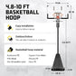 Aimking Basketball Hoop Outdoor 3.3-10FT 5s-Rapid-Adjustable, 40/44 inch Shatterproof Backboard & Enlarged Base, Portable Basketball Hoop & Goal for Kids/Adults/Families in Poolside/Backyard/Indoor