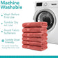 Pleasant Home Bath Towels Set of 6 (24” x 50”) 100% Cotton, 515 GSM | Lightweight, Soft & Absorbent Luxury Towels for Bathroom | for Gym, Pool & Spa | 6 Pack, Red