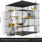 Large Cat Cage,Cat Cage Enclosure Indoor DIY Cat Playpen Detachable Metal Wire Kennels Crate Large Exercise Place Ideal, for 1-4 Cats,Ferret, Chinchilla, Rabbit, Small Animals