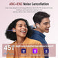 Wireless Earbuds, Bluetooth 5.4 Headphones with Multifunctional Touch Screen, 48H Bass Stereo Ear Buds with ANC/ENC Noise Cancelling/Transparency Mode, IPX7 Earphones with 5 EQ Modes, Rose