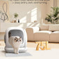Meowant Self Cleaning Litter Box, Automatic Litter Box Self Cleaning with APP Control, 75L Extra Large Open Low Entry Smart Cats Litter Boxs for Multi-Cat Compatible Senior Cats Large Cats