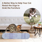 2 in 1 Cat Scratcher Cardboard Lounge Bed, Cat Scratching Post, Durable Board Pads Prevents Furniture Damage,Large (Reversible Grey)
