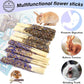 Abizoo Sweet Bamboo Rabbit Chew Sticks Treats and Toys 8Pcs Natural Hay with Forget-Me-Not Lavender for Bunny Guinea Pig Chinchilla Dental Care