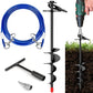 Dog Tie Out Stake, Heavy Duty 360°Swivel Dog Outside Lead Cable, Screw in Spike Auger Ground Stake Anchors with Power Nut Drill Bit, T Wrench and Leash, for Yard Camping Beach